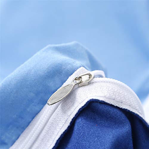 Odot Juego de Ropa de Cama de 3 Piezas, Microfibra Lindo Cómodo Juego de Fundas de Edredón con 1 Funda Nórdica y 2 Funda de Almohada para Familiar y Niños (Cama 135/140-180x220cm,Nave Azul)