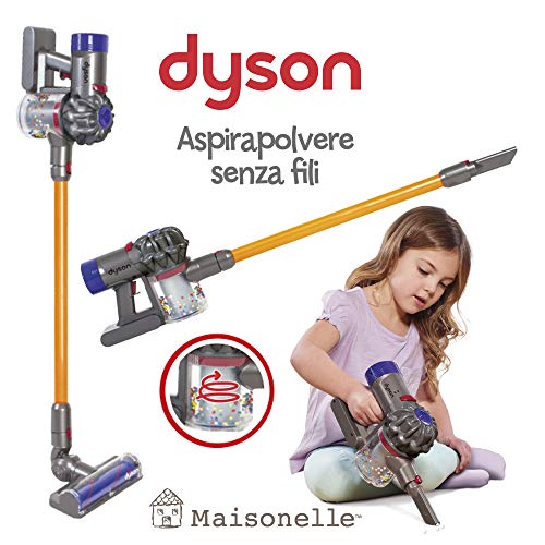 ODS- V8 Dyson Aspirador de Juguete para niños, Color Gris, Naranja y Morado, 20800