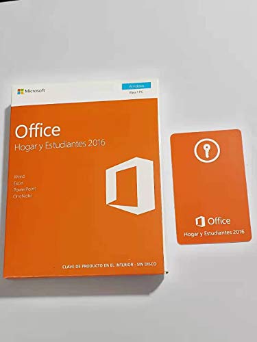 Office Hogar y Estudiantes 2016 - 1 licencia para PC | Windows 10 Windows 8 Windows 7 |