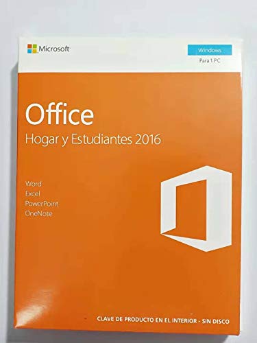 Office Hogar y Estudiantes 2016 - 1 licencia para PC | Windows 10 Windows 8 Windows 7 |