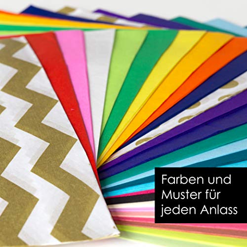 OfficeTree® Papel de Seda 360 Hojas A4-26 Colores - más diversión en Sus Manualidades, diseños y Decoraciones - Papel para Esbozo y para Recortar - 16 g/m