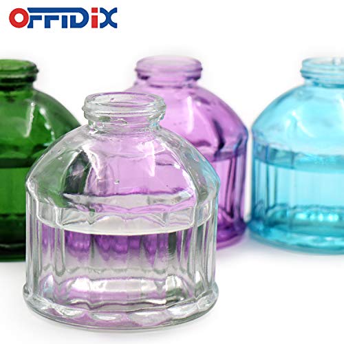 OFFIDIX Botella de Spray de riego de Vidrio Transparente, Niebla Vegetal con Bomba Superior de plástico de Bronce Regadera de Flores para regar Plantas pequeñas Dentro del hogar u Oficina