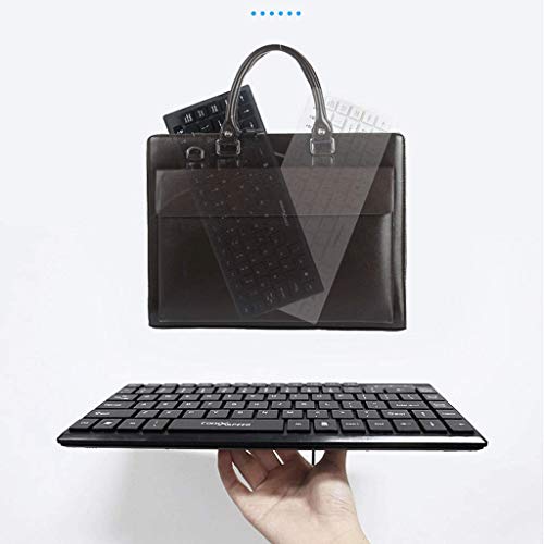 OFNMD Duradero silencioso Externo Externo portátil del Juego portátil casero Ligero USB Atado con Alambre del Teclado del Chocolate (Teclado QWERTY) (Color : Jazz Black Wired Set)