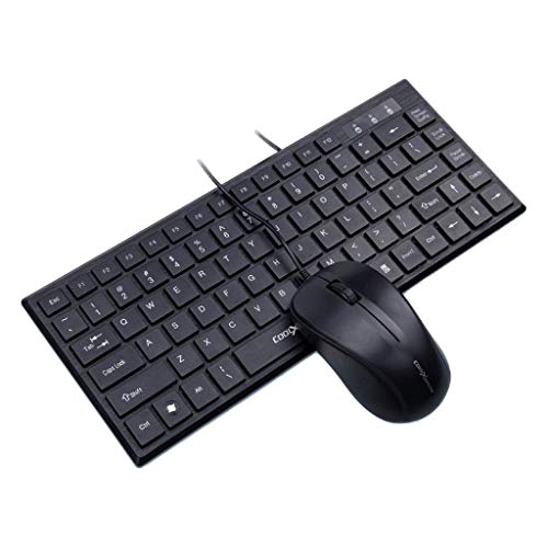 OFNMD Duradero silencioso Externo Externo portátil del Juego portátil casero Ligero USB Atado con Alambre del Teclado del Chocolate (Teclado QWERTY) (Color : Jazz Black Wired Set)