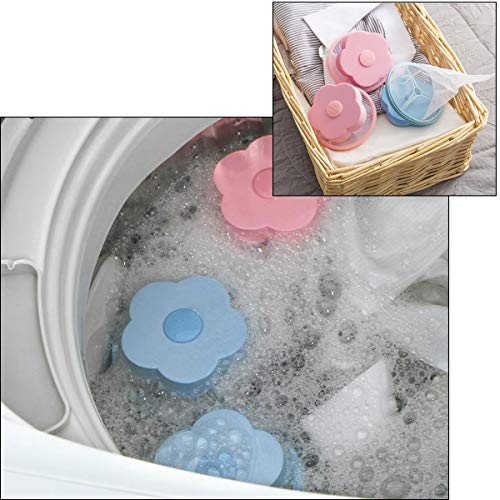 OFNMY 6pcs Bolsas de Malla Flotante Reutilizables de Pelusa para Lavadora para Filtros de Pel,Pelos de Mascotas