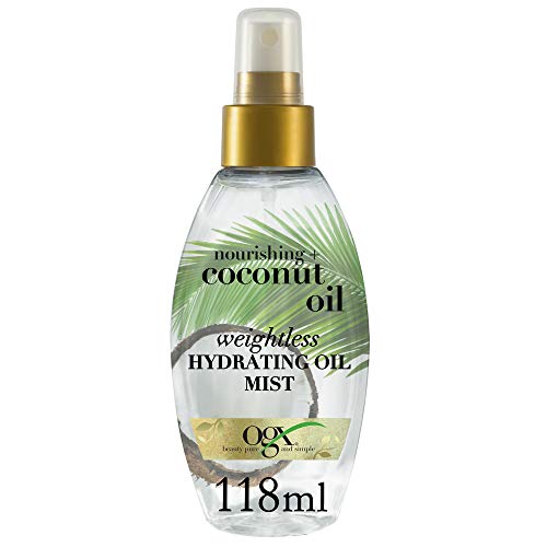 OGX, Aceite de Leche Coco Hidratante, Cabellos Secos y Sin Brillo, 118 ml