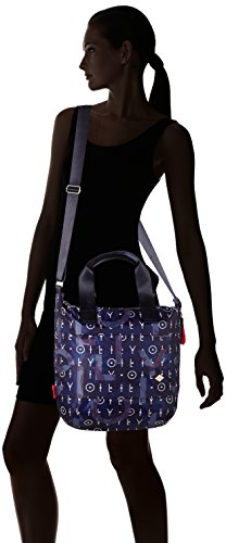 Oilily - Ruffles Shopper Lvz, Bolsos maletín Mujer, Blau (Dark Blue), 10x38x32 cm (B x H T)