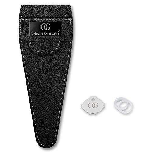 Olivia Garden SilkCut PRO Tijeras 5.75" - Cuchillas convexas de acero superior ultra afiladas, diseño elegante, cómodo, funda de corte incluida