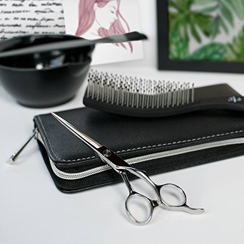 Olivia Garden SilkCut PRO Tijeras 5.75" - Cuchillas convexas de acero superior ultra afiladas, diseño elegante, cómodo, funda de corte incluida