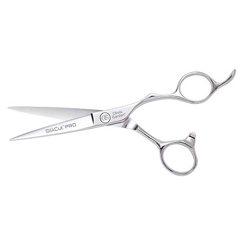 Olivia Garden SilkCut PRO Tijeras 5.75" - Cuchillas convexas de acero superior ultra afiladas, diseño elegante, cómodo, funda de corte incluida