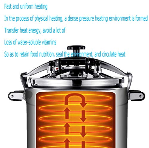 Olla a presión comercial 18L-50L Olla de sopa de gran capacidad Olla doméstica de cocción todo en uno Olla de sopa universal de llama abierta Adecuado para cocinas de hotel, restaurantes, restaurantes