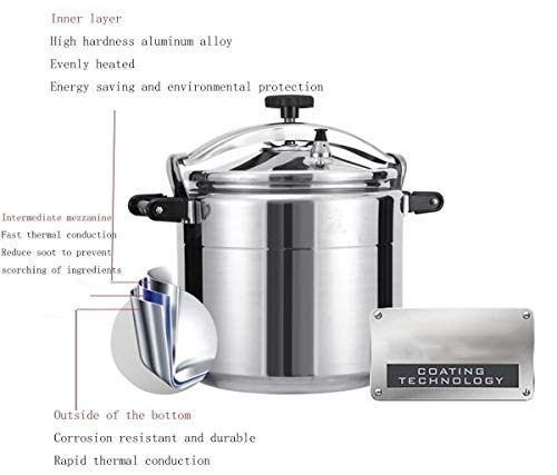 Olla a presión de aluminio con válvula de seguridad, 9L-50L de gran capacidad de presión eléctrica de cocción lenta de la cocina del vapor Y Olla, multi-función de Hogares Comercial Arroz de calentami