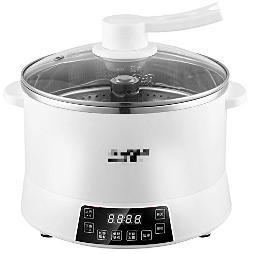 Olla de arroz multifunción automática de reducción de azúcar al vapor y cocinar puerros de arroz de elevación eléctrica olla caliente 4l blanco