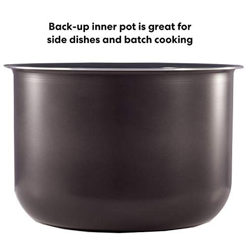 Olla de cocción de cerámica (7,5 L) Maceta interior de cerámica. 8 Quart gris