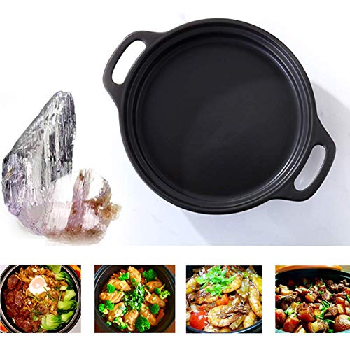 Olla de Cocina Tajine de 20 cm, ollas de cerámica Olla de cazuela Olla de Fideos de Leche Resistente al Fuego Olla de Fideos Antiadherente Gachas de Avena Sartén para estofado de arroz para Cocina ca