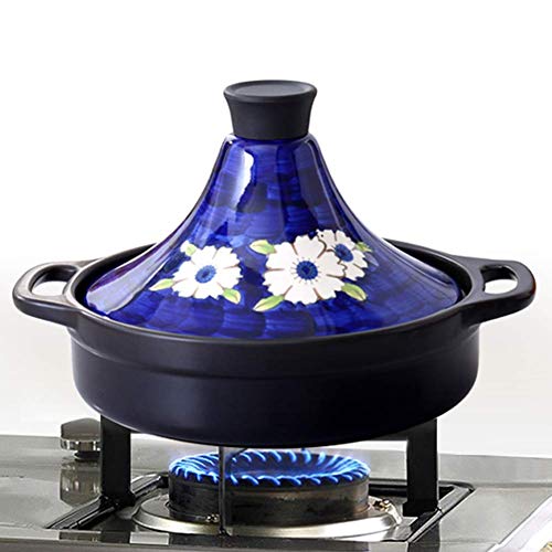 Olla de Cocina Tajine de 20 cm, ollas de cerámica Olla de cazuela Olla de Fideos de Leche Resistente al Fuego Olla de Fideos Antiadherente Gachas de Avena Sartén para estofado de arroz para Cocina ca