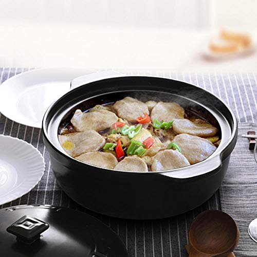 Olla De Esmalte Cacerola Alta Con Tapa De Estofado Crudo Hogar-5.5L