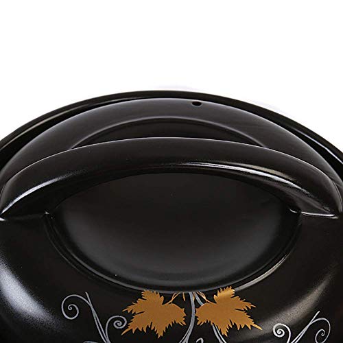 Olla Olla Cazuela Sakura Cazuela De Cerámica Olla Caliente Olla De Loza Redonda Con Tapa Cacerola Resistente Al Calor Olla Sopera Con Cacerola Utensilios De Cocina Para Estofado Sakura 17 x 6.5 c