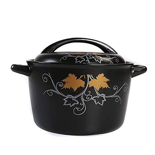 Olla Olla Cazuela Sakura Cazuela De Cerámica Olla Caliente Olla De Loza Redonda Con Tapa Cacerola Resistente Al Calor Olla Sopera Con Cacerola Utensilios De Cocina Para Estofado Sakura 17 x 6.5 c