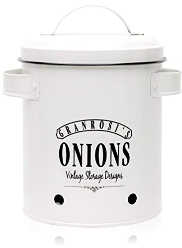 Olla para cebollas GranRosi. Recipiente grande con diseño vintage de los años 40 para guardar cebollas de forma elegante