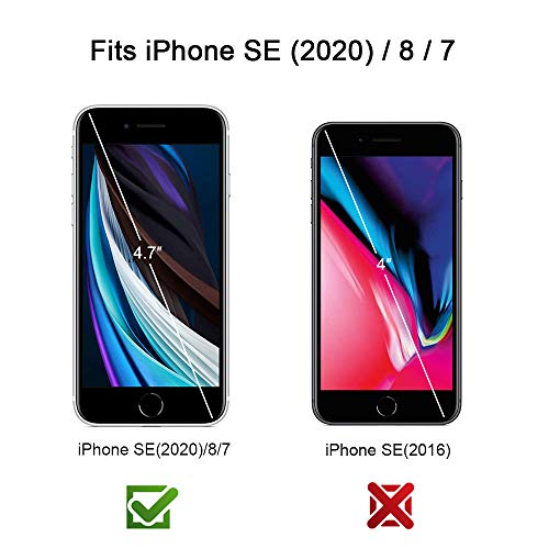 omitium Protector Pantalla para iPhone SE 2020, [2 Pack] iPhone 8/ iPhone 7 Cristal Templado [Cobertura máxima][ [Marco Instalación Fácil] Sin Burbujas Dureza 9H Vidrio Templado iPhone SE /8 / 7, 4,7”