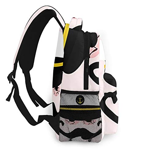 OMQFEW Mochilas Portatil 14 Pulgadas, Resistente Al Agua Casual Mochila, Multifuncional Mochila De Gran Capacidad para Hombre Mujer Escolar Trabajo Viajes Almirante de la Marina inyectado en Sangre