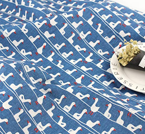 ONECHANCE Tela de algodón Mantel de tela Cubiertas de sofá Costura de material de bricolaje por metro 100x150cm Color Azul de pato Size 1 metro