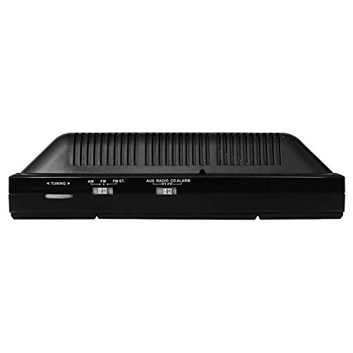 oneConcept V-12 - Cadena estéreo, Minicadena, Reproductor de CD con MP3, FM/Am, USB con MP3, Ranura SD, AUX, Mando a Distancia, Pantalla LCD, Despertador, Reloj, Montaje en Pared, Negro