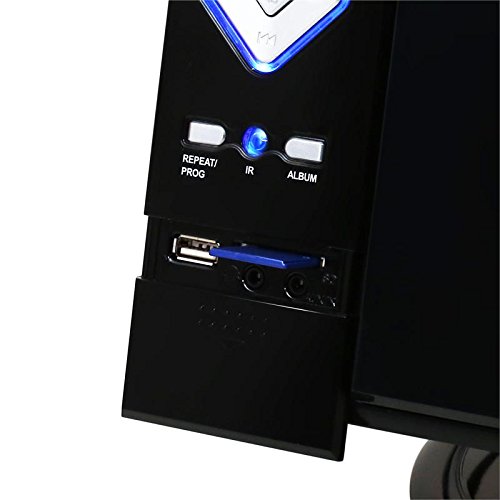 oneConcept V-12 - Cadena estéreo, Minicadena, Reproductor de CD con MP3, FM/Am, USB con MP3, Ranura SD, AUX, Mando a Distancia, Pantalla LCD, Despertador, Reloj, Montaje en Pared, Negro