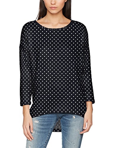 Only onlELCOS 4/5 AOP Top JRS Noos Blusa, Multicolor (Night Sky AOP:Cloud Dancer Dots), 38 (Talla del Fabricante: Medium) para Mujer