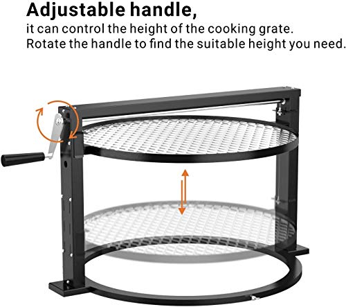 Onlyfire Santa Maria Style Grill Sistema de asador Accesorio de Rejilla de cocción Ajustable para Weber 55cm Hervidor de Agua Parrillas Patio Trasero