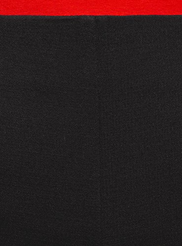 oodji Collection Mujer Pantalones Ajustados con Cremallera en el Lateral, Negro, ES 46 / XXL