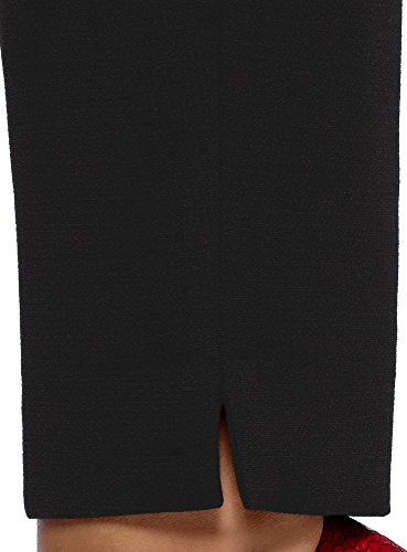 oodji Collection Mujer Pantalones Ajustados con Cremallera en el Lateral, Negro, ES 46 / XXL