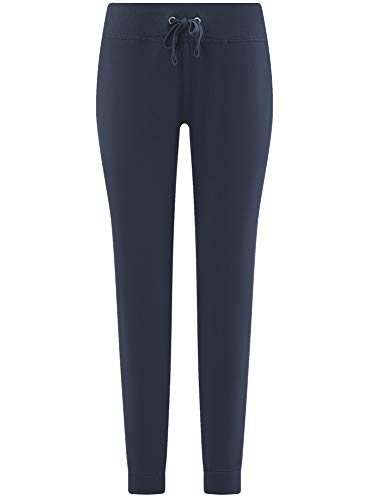 oodji Ultra Mujer Pantalones de Punto Deportivos, Azul, XS