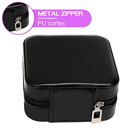 OOTSR Organizador joyería de tamaño pequeño con Linda Bola de pompón, Caja Almacenamiento Joyas, baratijas para Mujer, Organizador de joyería para Collar, Anillos, aretes, espárragos