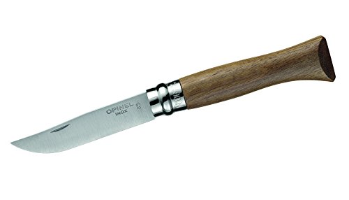 Opinel Cuchillo de Nogal tamaño 6 Inoxidable Longitud de la Hoja: 7,3 cm