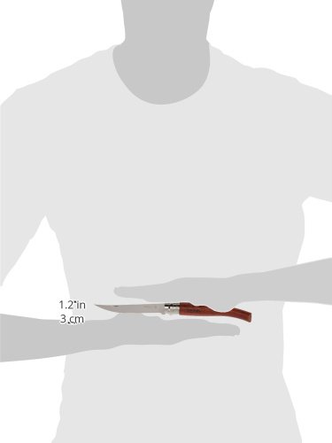Opinel Slim-Line, tamaño 8 Inoxidable Cuchillo, Madera de bubinga, 8 cm