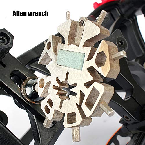 OPNIGHDYMD Multi-herramienta, Arco y Flecha Llave, Arco y Flecha de tiro con arco Equipo destornillador -Botella abridor, al aire libre Llave multi-herramienta Gadgets Flecha arcos, tiro con arco Equi