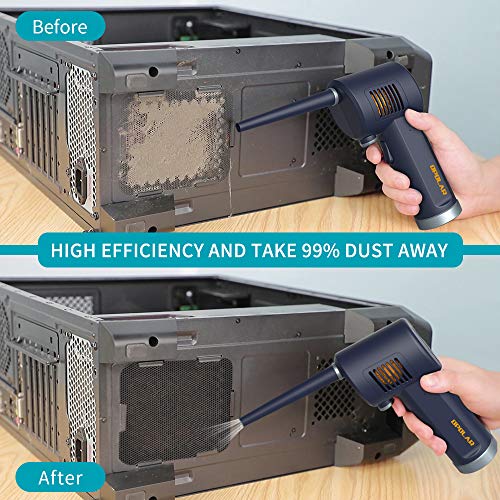 OPOLAR Recargable Soplador de Polvo, Aire Comprimido Limpieza de Teclado Inalámbrico, Batería de 6000mAh, Limpiador de Teclado Para Computadora Portátil, Sofá, Air Duster de Teclado de Mini Automóvil