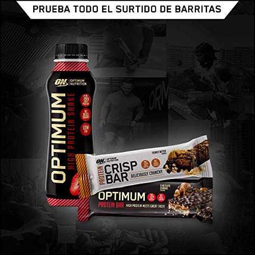 Optimum Nutrition ON Protein Bar barritas proteínas con whey protein isolate, dulces altas en proteína y low carb, galletas y crema, 10 barras (10 x 62 g)