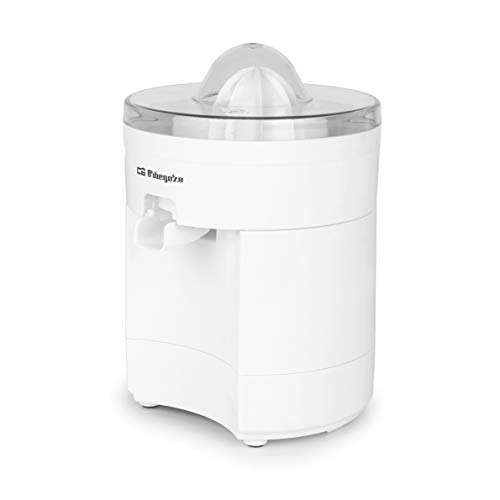 Orbegozo EP 2500 - Exprimidor zumo eléctrico de naranjas, 2 conos para piezas de distinto tamaño, sistema antigoteo, 100 W de potencia