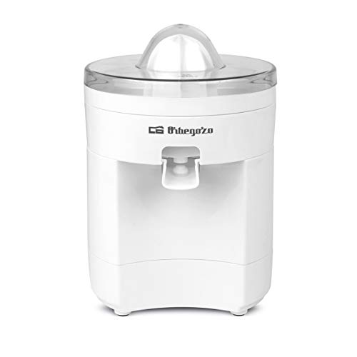 Orbegozo EP 2500 - Exprimidor zumo eléctrico de naranjas, 2 conos para piezas de distinto tamaño, sistema antigoteo, 100 W de potencia