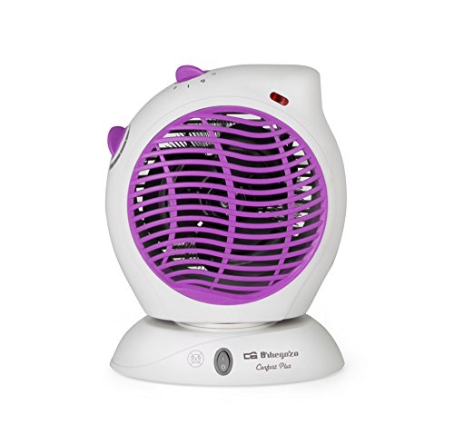 Orbegozo FH 5580 – Calefactor vertical oscilante, temperatura regulable, protección contra sobrecalentamiento, posición aire frío, 2 posiciones de calor, 2000 W