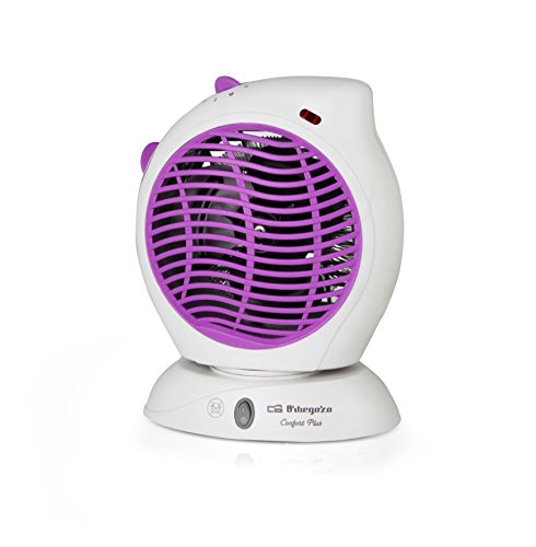 Orbegozo FH 5580 – Calefactor vertical oscilante, temperatura regulable, protección contra sobrecalentamiento, posición aire frío, 2 posiciones de calor, 2000 W
