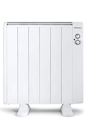 Orbegozo RRM 1010 – Emisor térmico sin aceite, 6 elementos, 1000 W, 2 niveles de potencia, color blanco