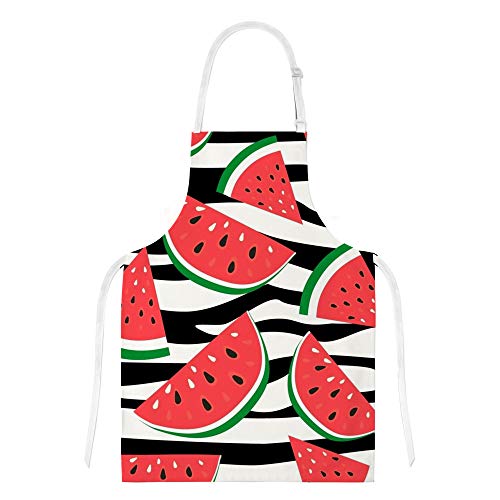 Orediy - Juego de 3 manoplas de cocina con forma de sandía, diseño de semillas negras, resistente al calor, almohadilla aislante