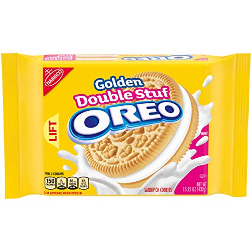 Oreo Golden Double Stuf Sandwich Cookie, 15.25 oz