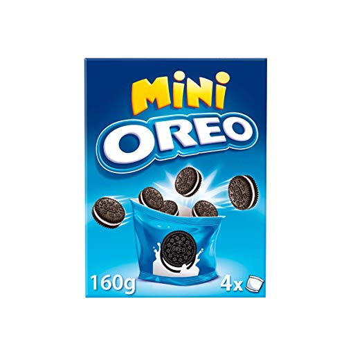 Oreo - Mini Galletas De Chocolate Rellenas De Crema Blanco, 160 g