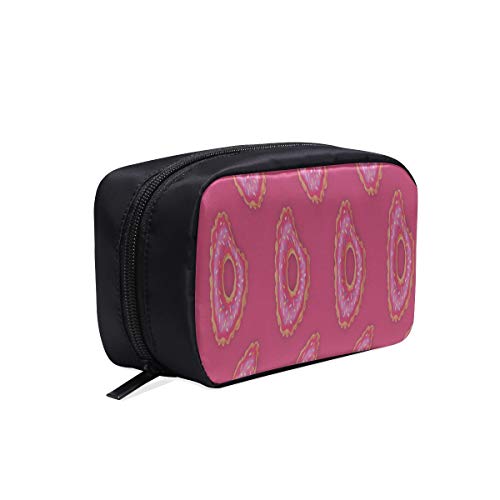 Organizador cosmético Bolsas para mujeres Dibujos animados Postre lindo Rosquilla de fresa Colgante Bolsa de aseo Bolsas modernas para mujer Bolsita de viaje pequeña Bolsa de cosméticos Bolsas de cos