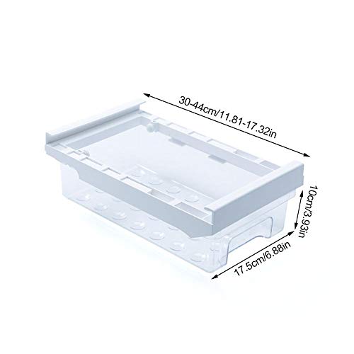 Organizador de cajones para frigorífico,cajón retráctil,caja de almacenamiento para frigorífico,compartimentos extraíbles de diseño único,caja de almacenamiento para soporte estante para frigorífico